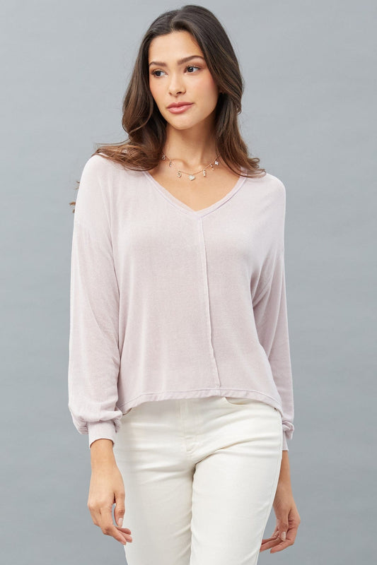 Silky Jersey V-Neck Top