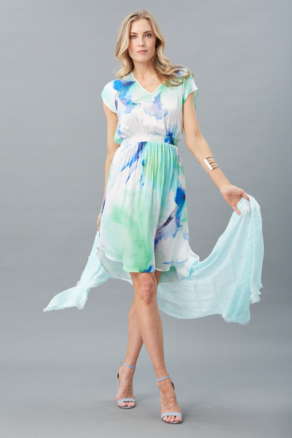 Watercolor Midi Dress