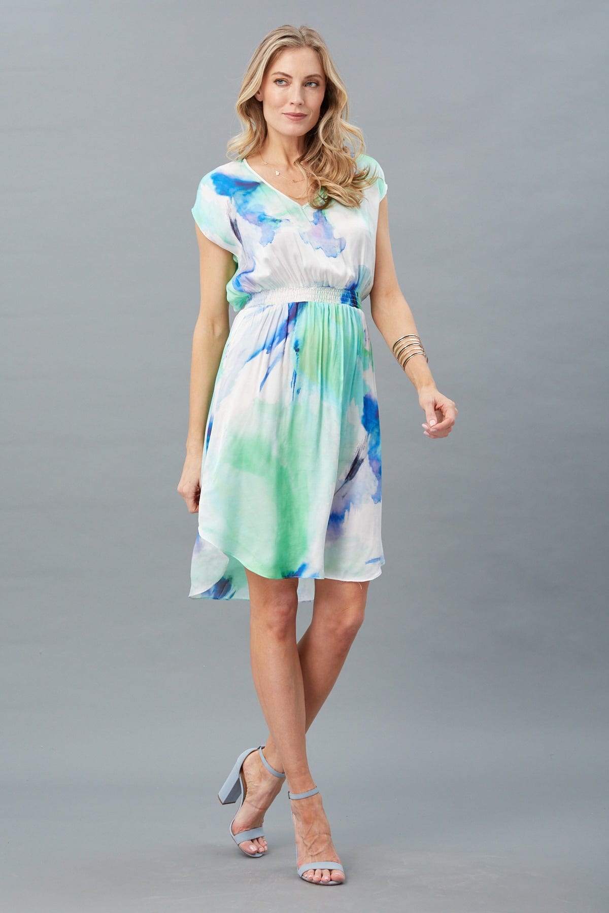 Watercolor Midi Dress