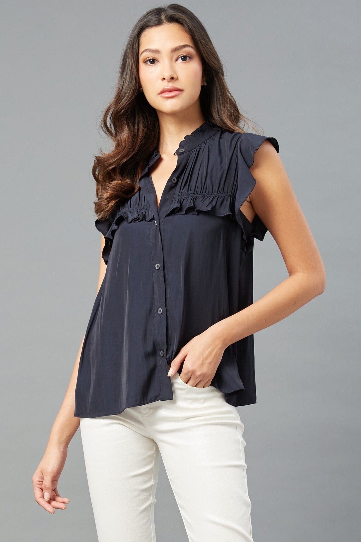 Ruffle Neck Blouse