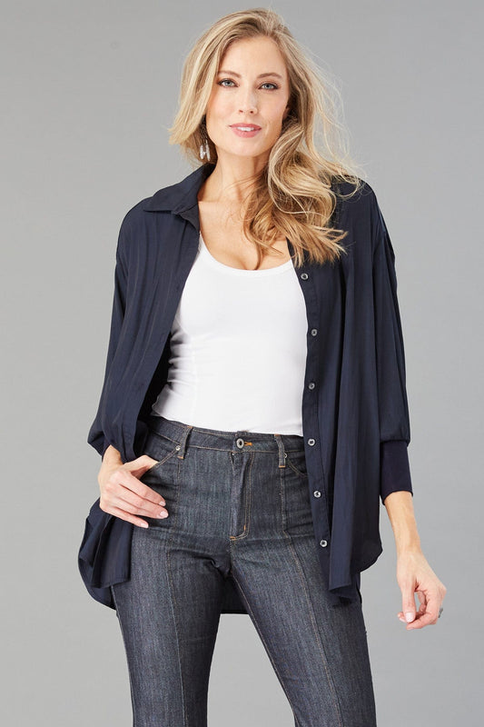 Oversized Rib Cuff Top