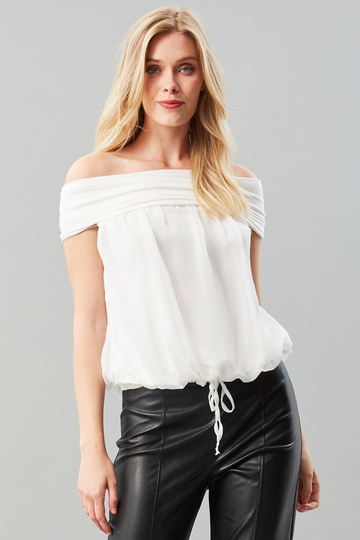 Silky Jersey Off-Shoulder