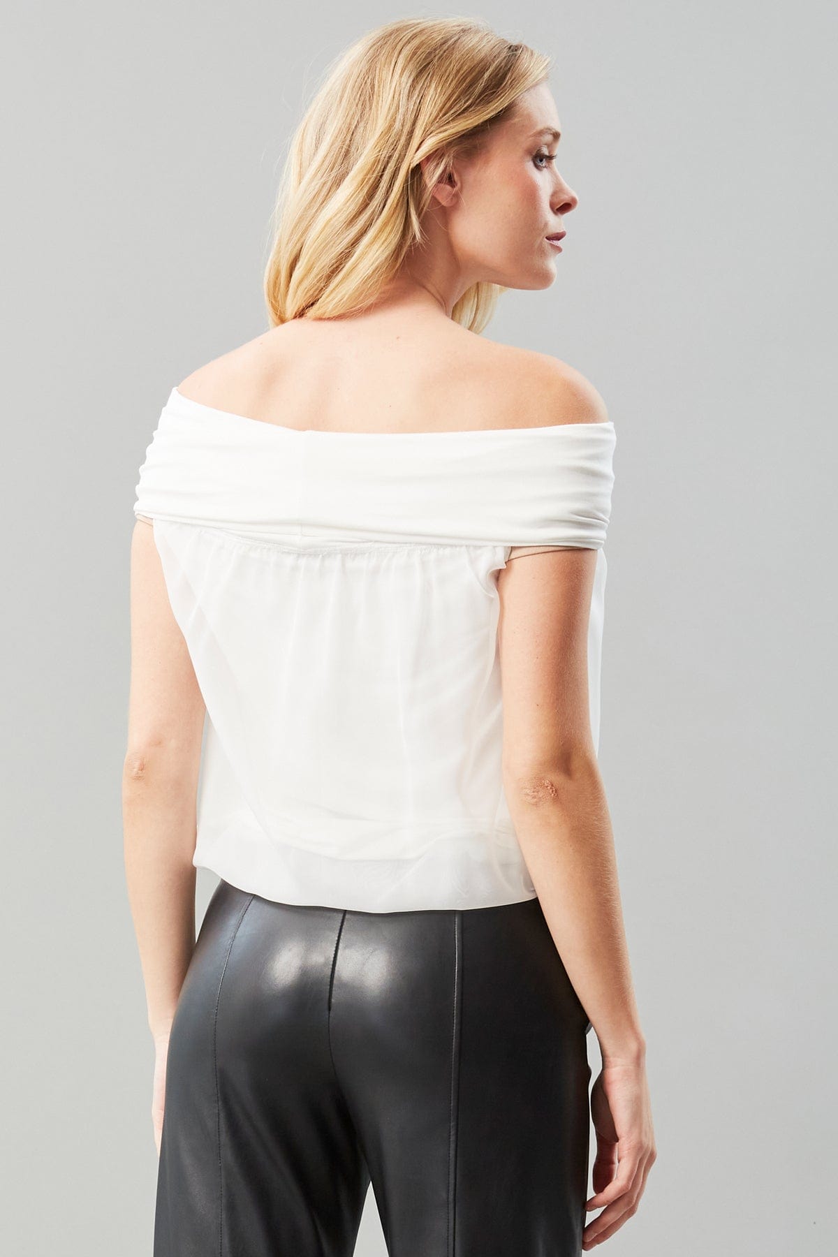 Silky Jersey Off-Shoulder