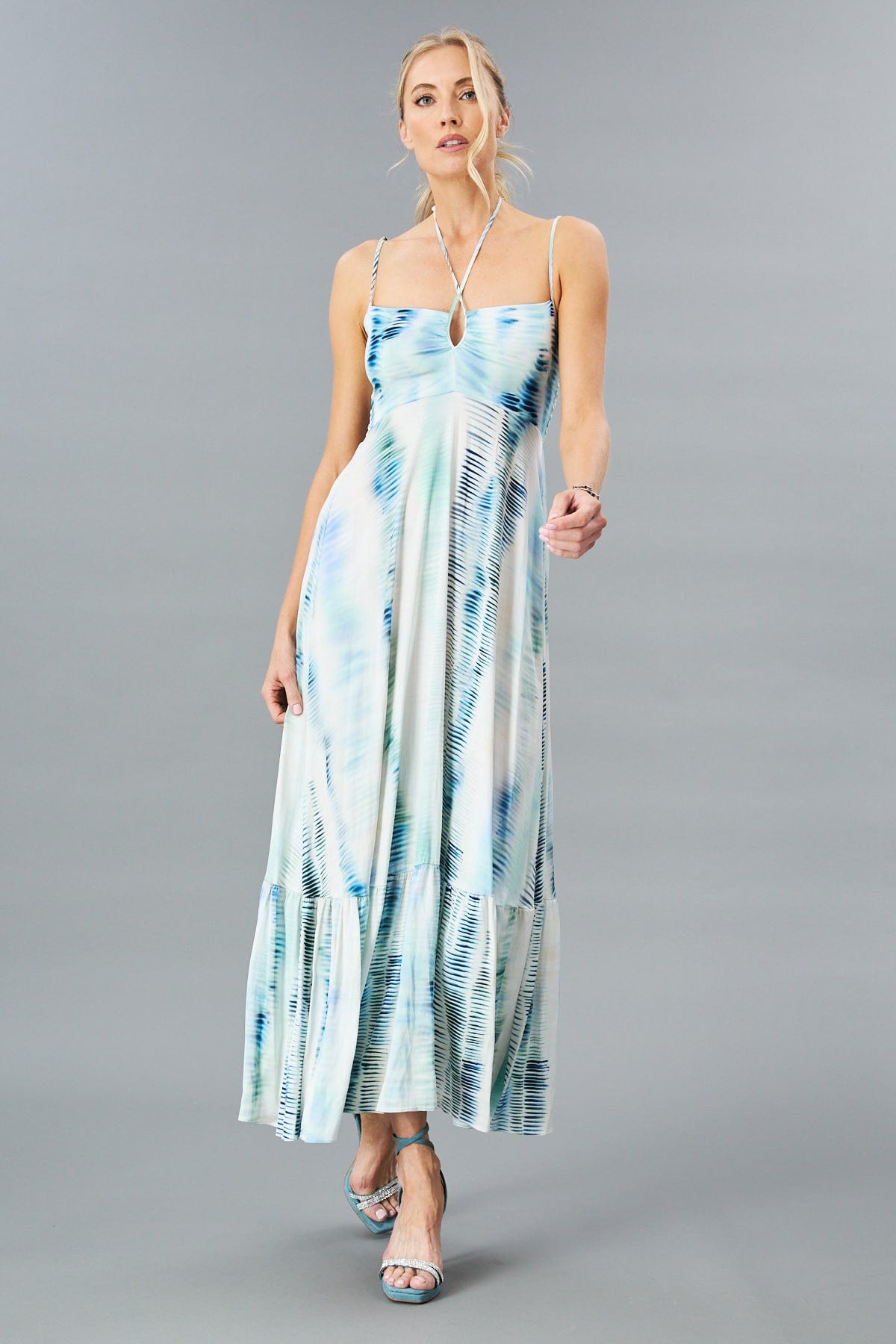 Beach Waves Tiered Maxi