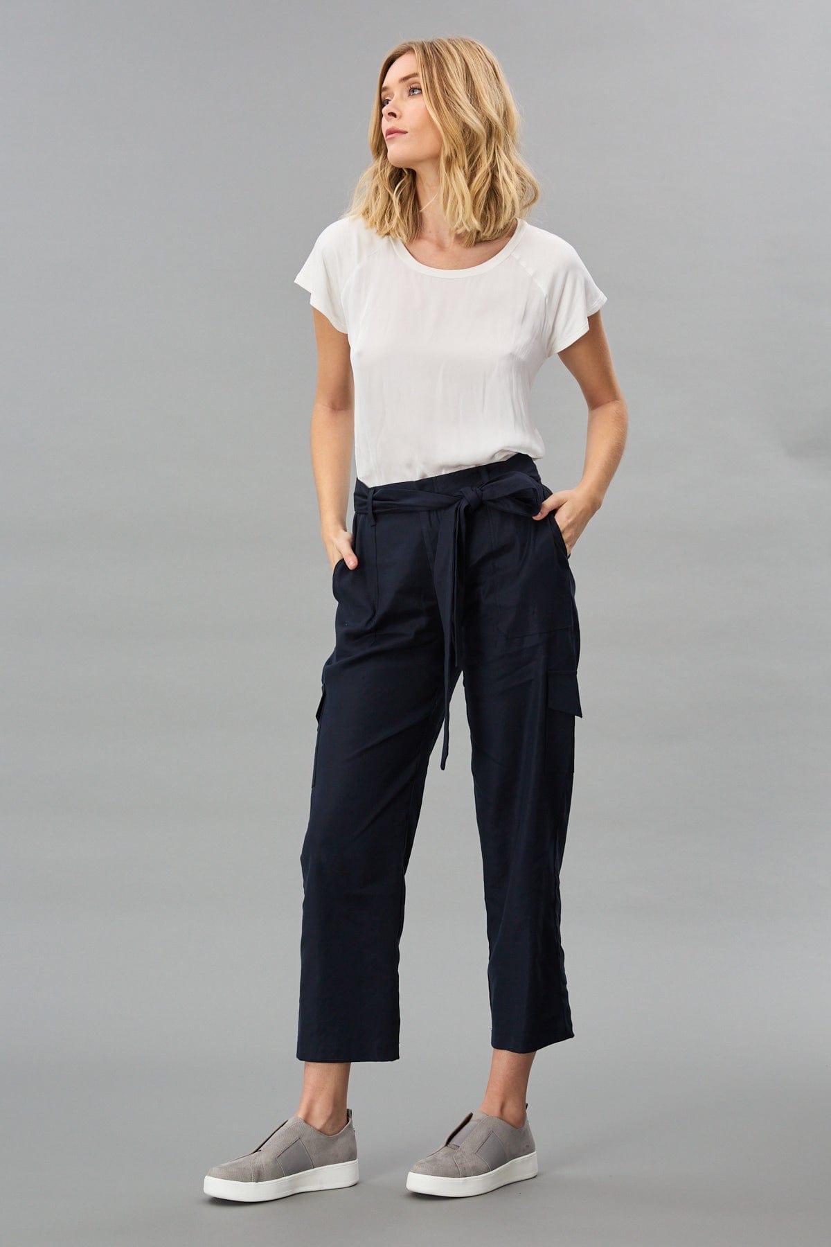 Stretch Linen Cargo Pant