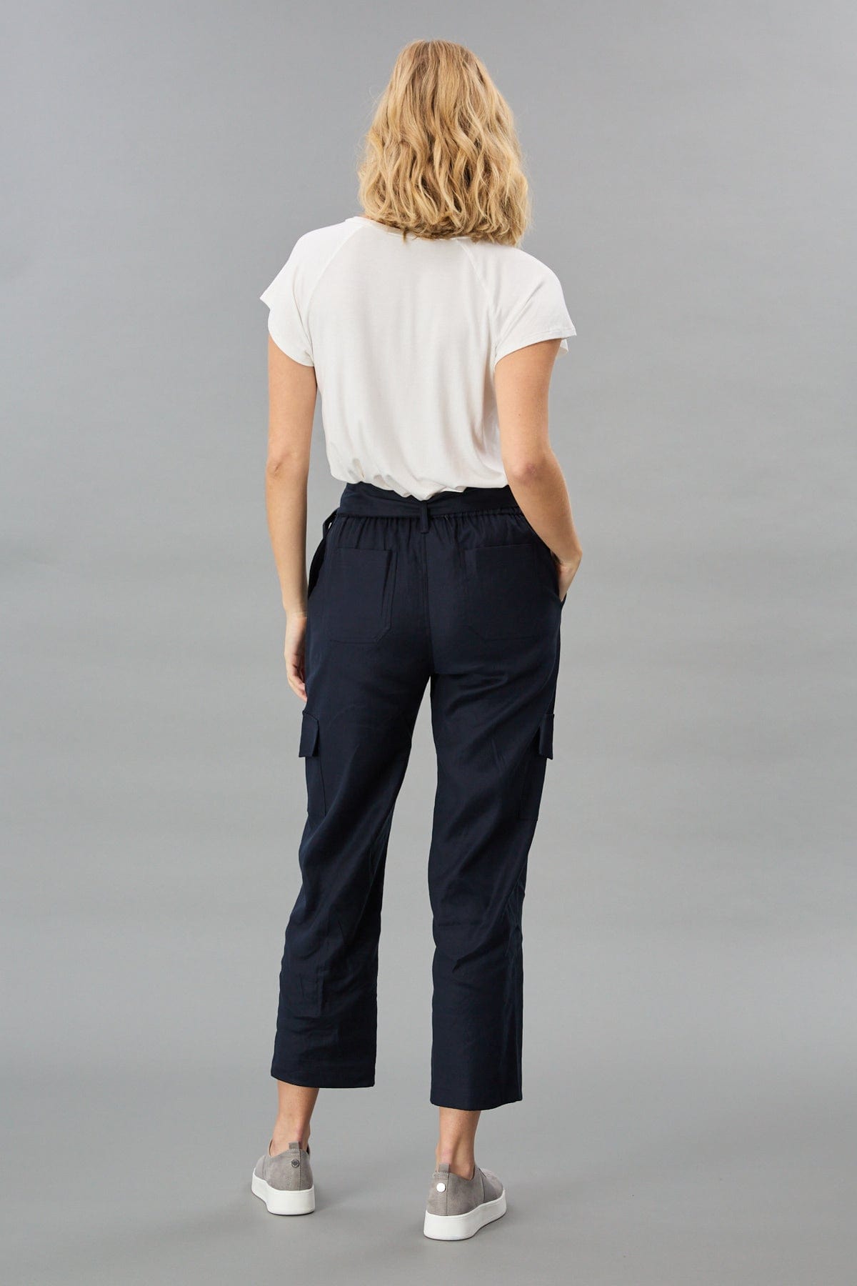 Stretch Linen Cargo Pant