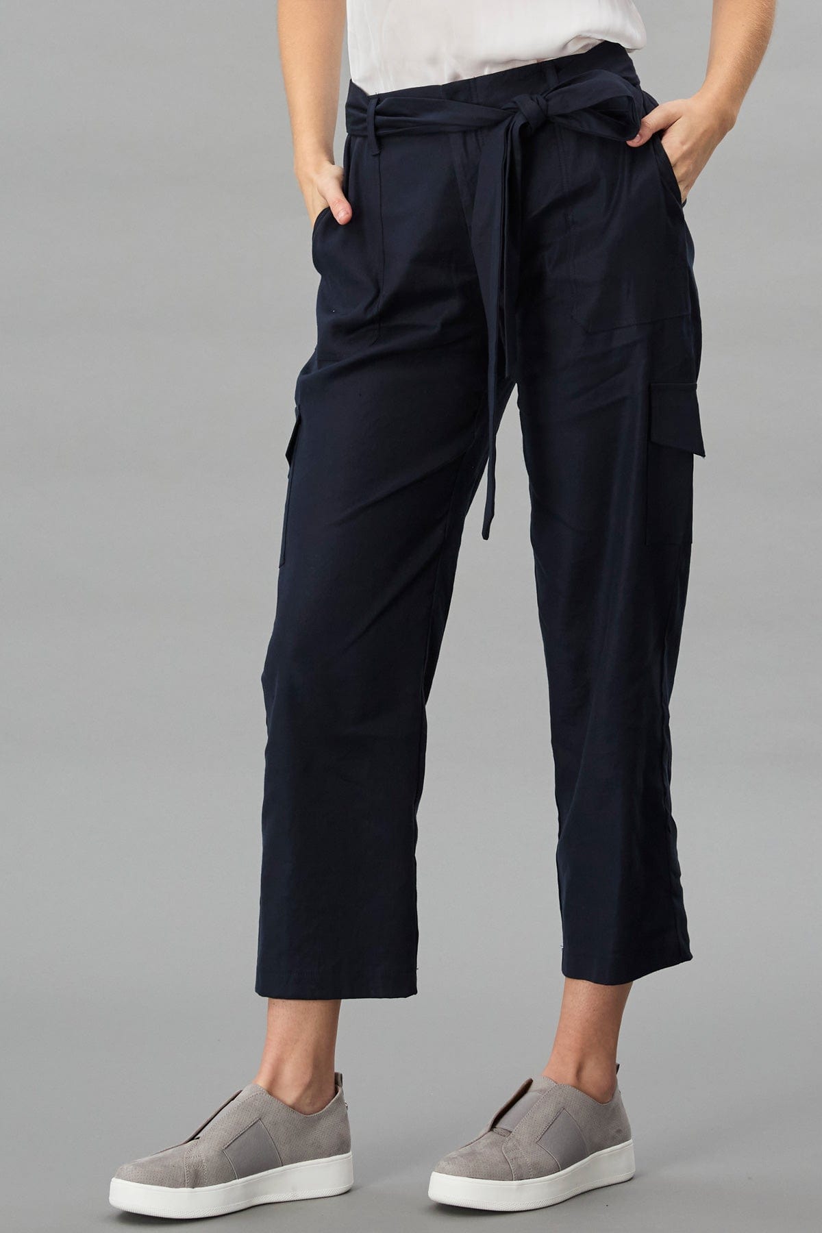 Stretch Linen Cargo Pant