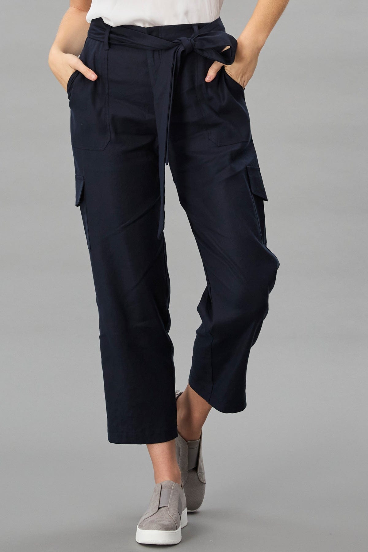 Stretch Linen Cargo Pant