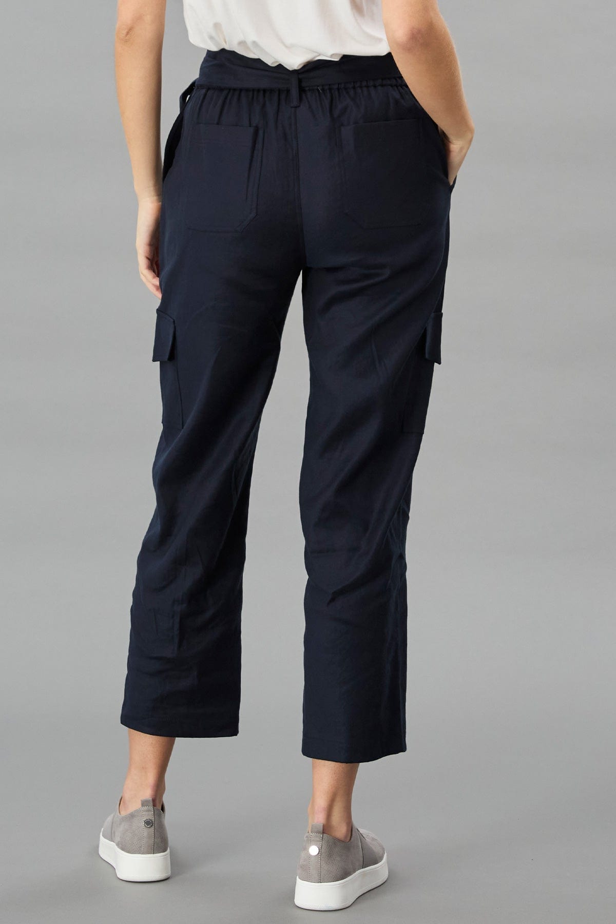 Stretch Linen Cargo Pant