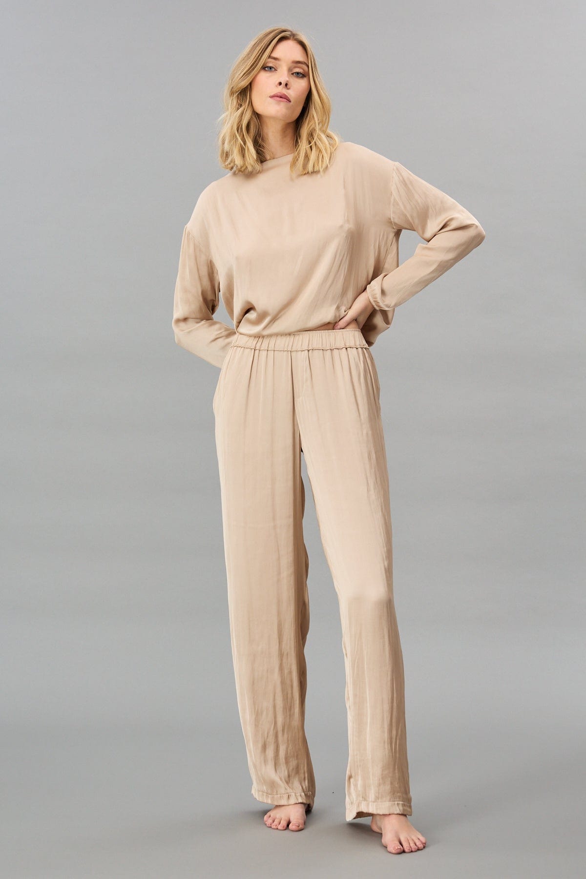 Vintage Satin Pull-on Pant