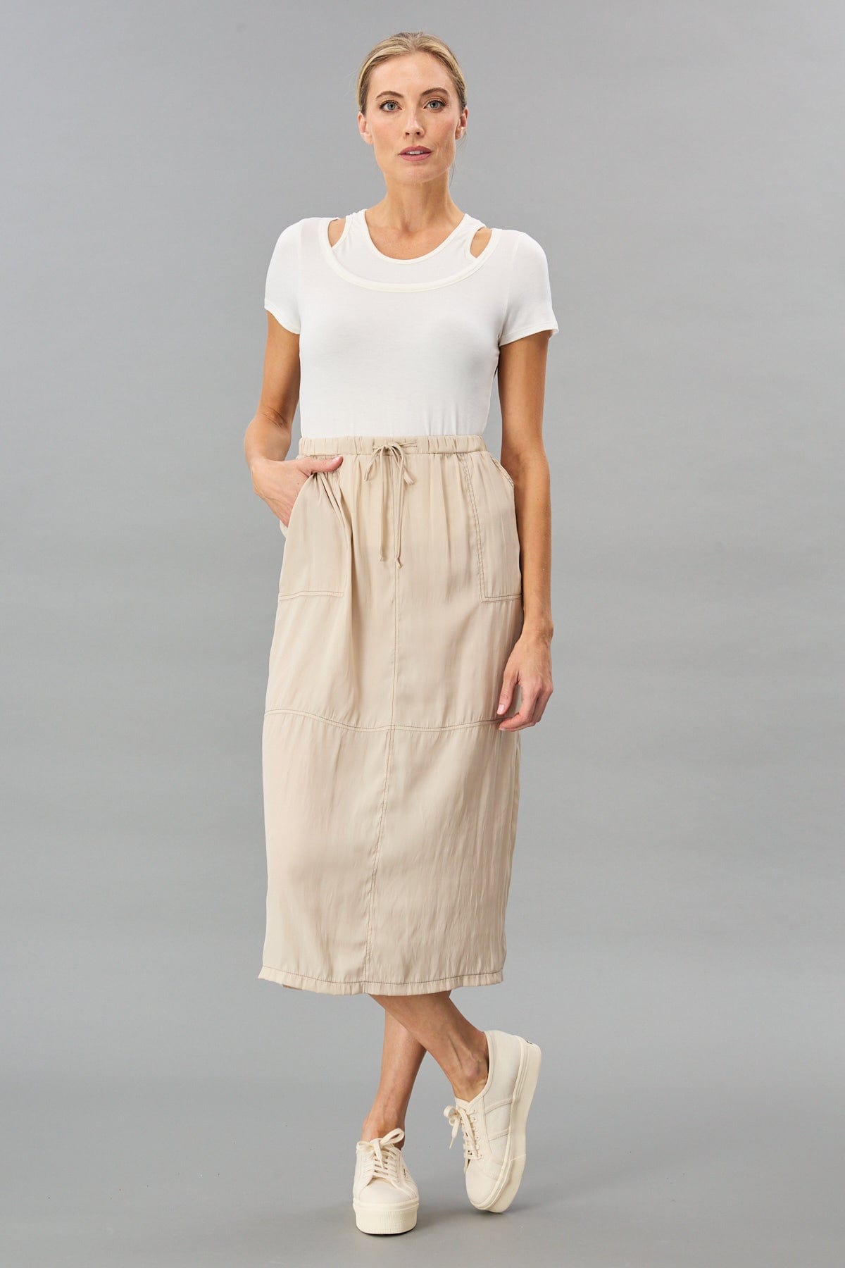 Contrast Stitch Skirt