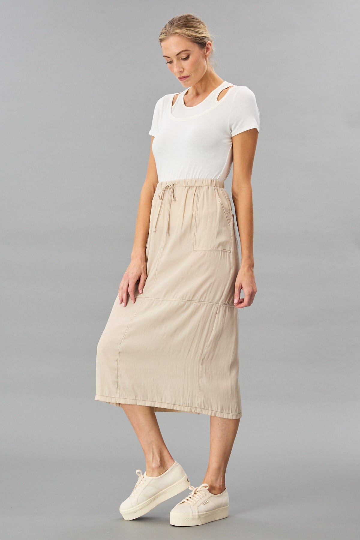 Contrast Stitch Skirt