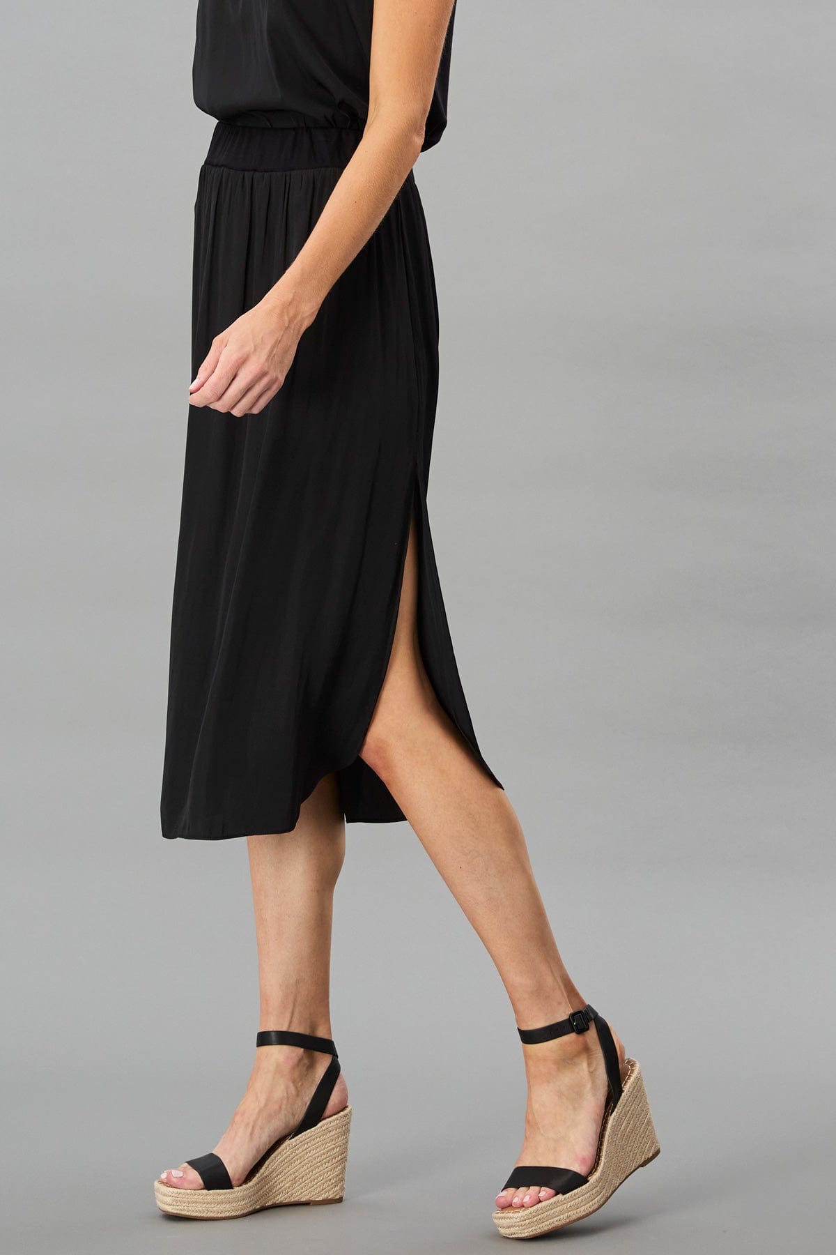 Side Slit Midi Skirt