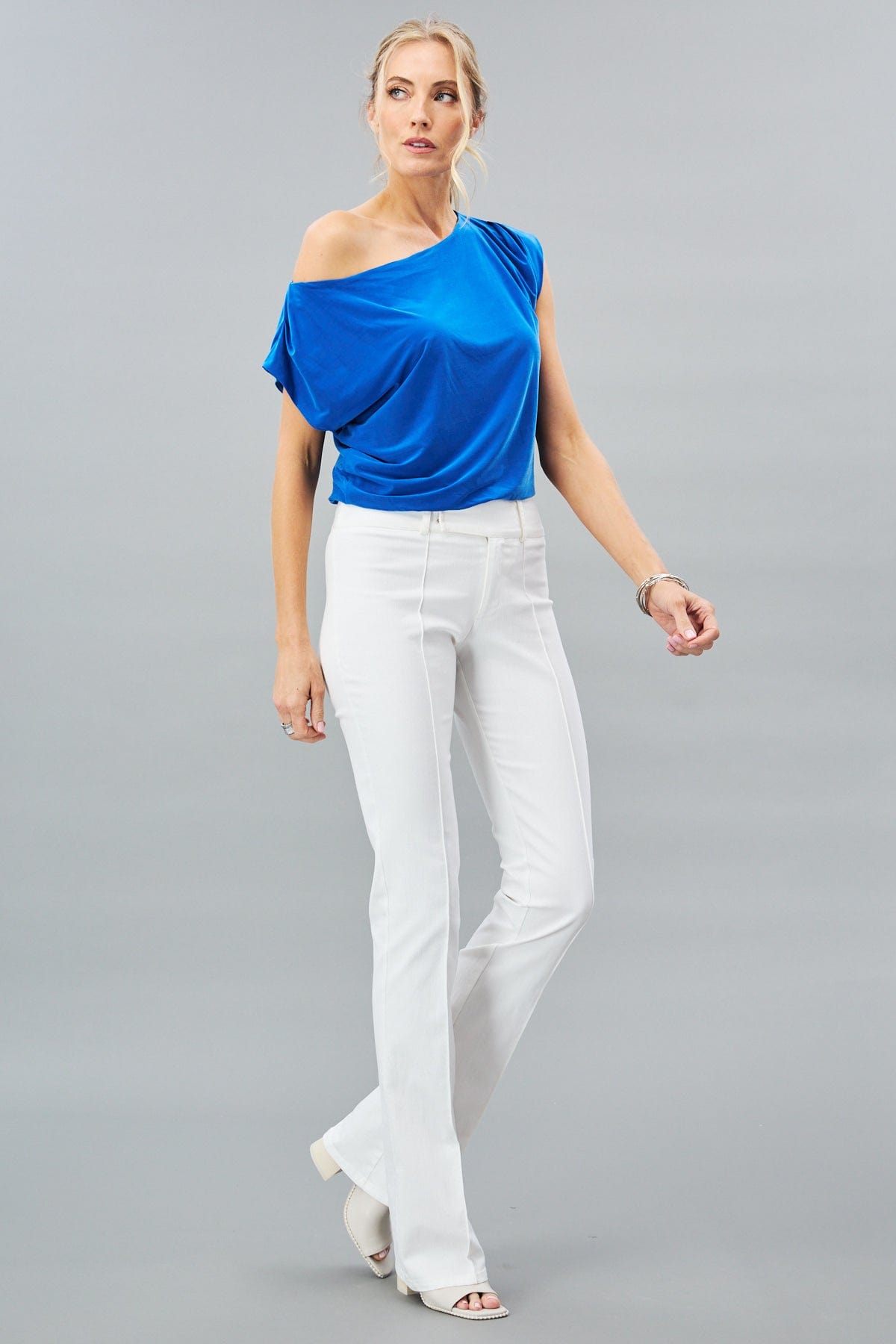 Gathered Wide Neck Top