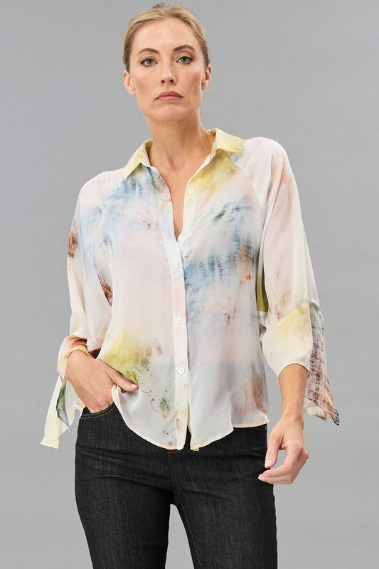 Fluorescence Flare Sleeve Shirt