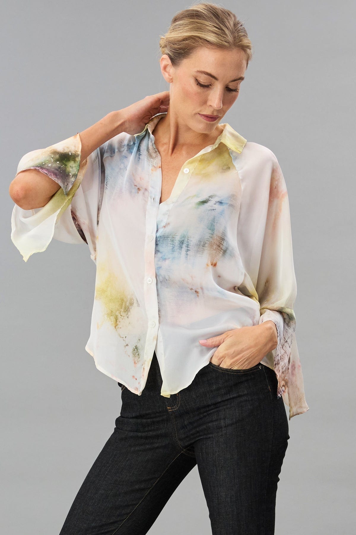 Fluorescence Flare Sleeve Shirt