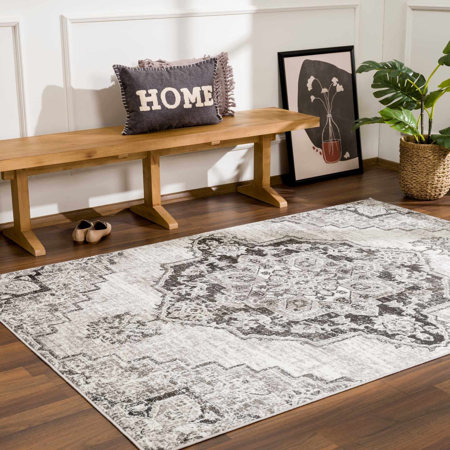 Elani Gray Medallion Rug