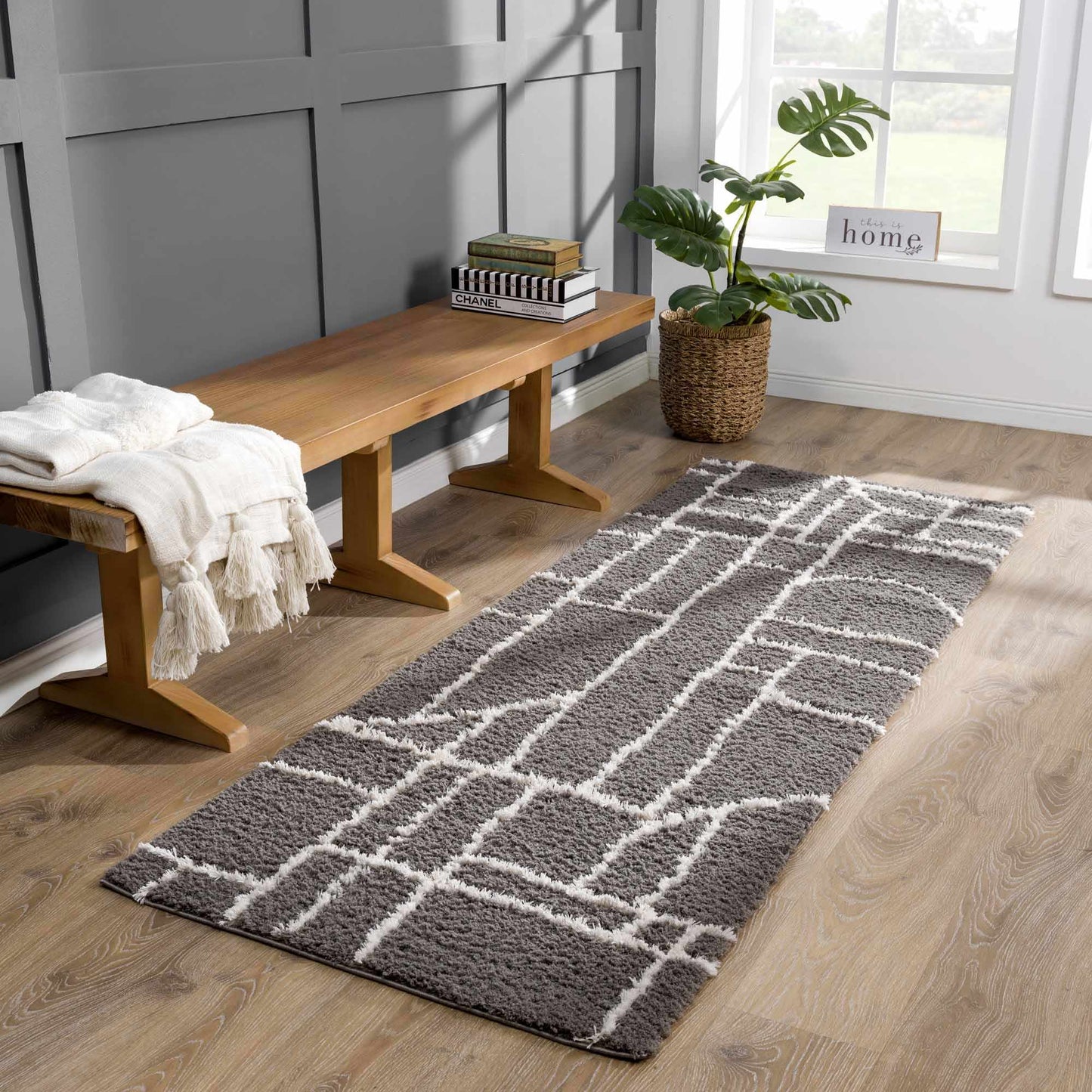 Andia Charcoal Area Rug - Clearance