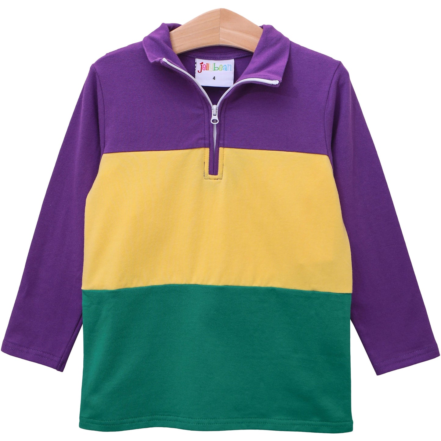 Jellybean Mardi Gras Colorblock Pullover