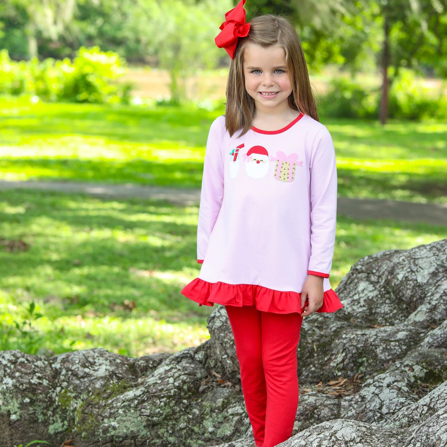 Jellybean Milk and Cookies Girls Ruffle Pants Set