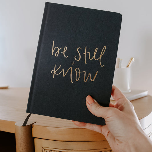 Be Still and Know Fabric Journal