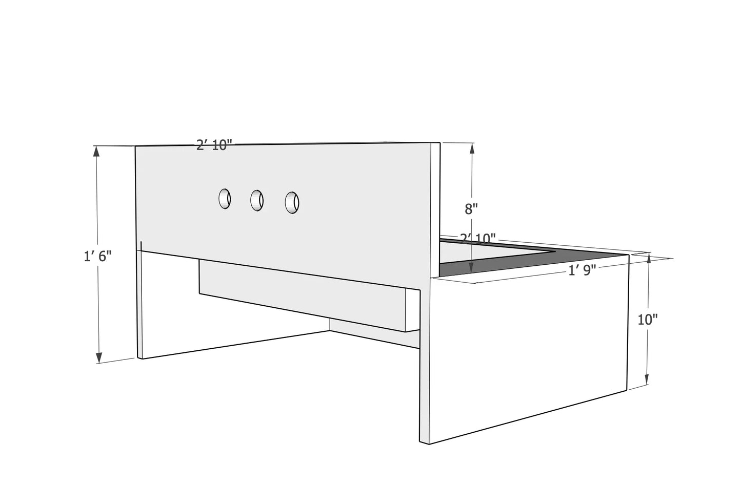 Calacatta Viola Marble Rectangular Wall-mount Bathroom Sink with 8" Backsplash (W)21" (L)34" (H)10"