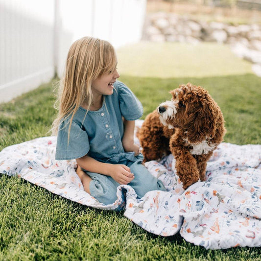 Narwhal + Hello Sunshine Classic Muslin Super Snuggle Blanket