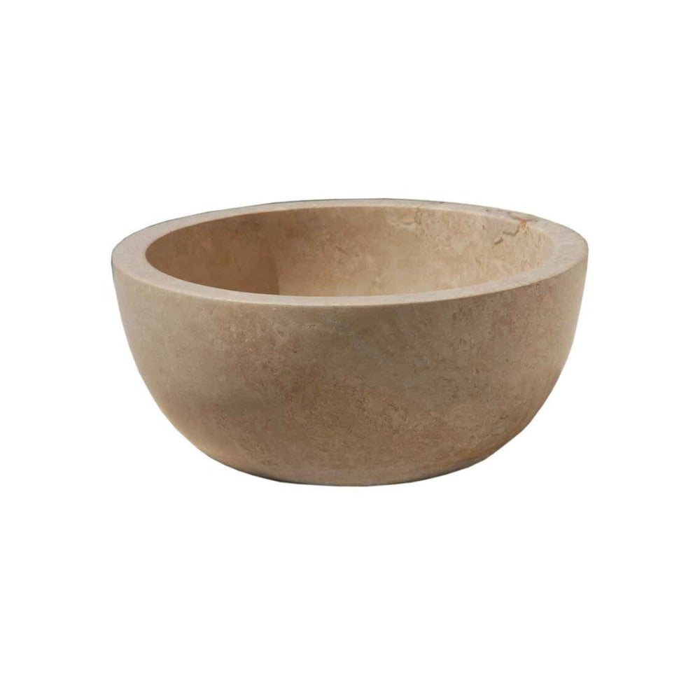 Natural Stone Classic Travertine Vessel Sink (D)14" (H)6"