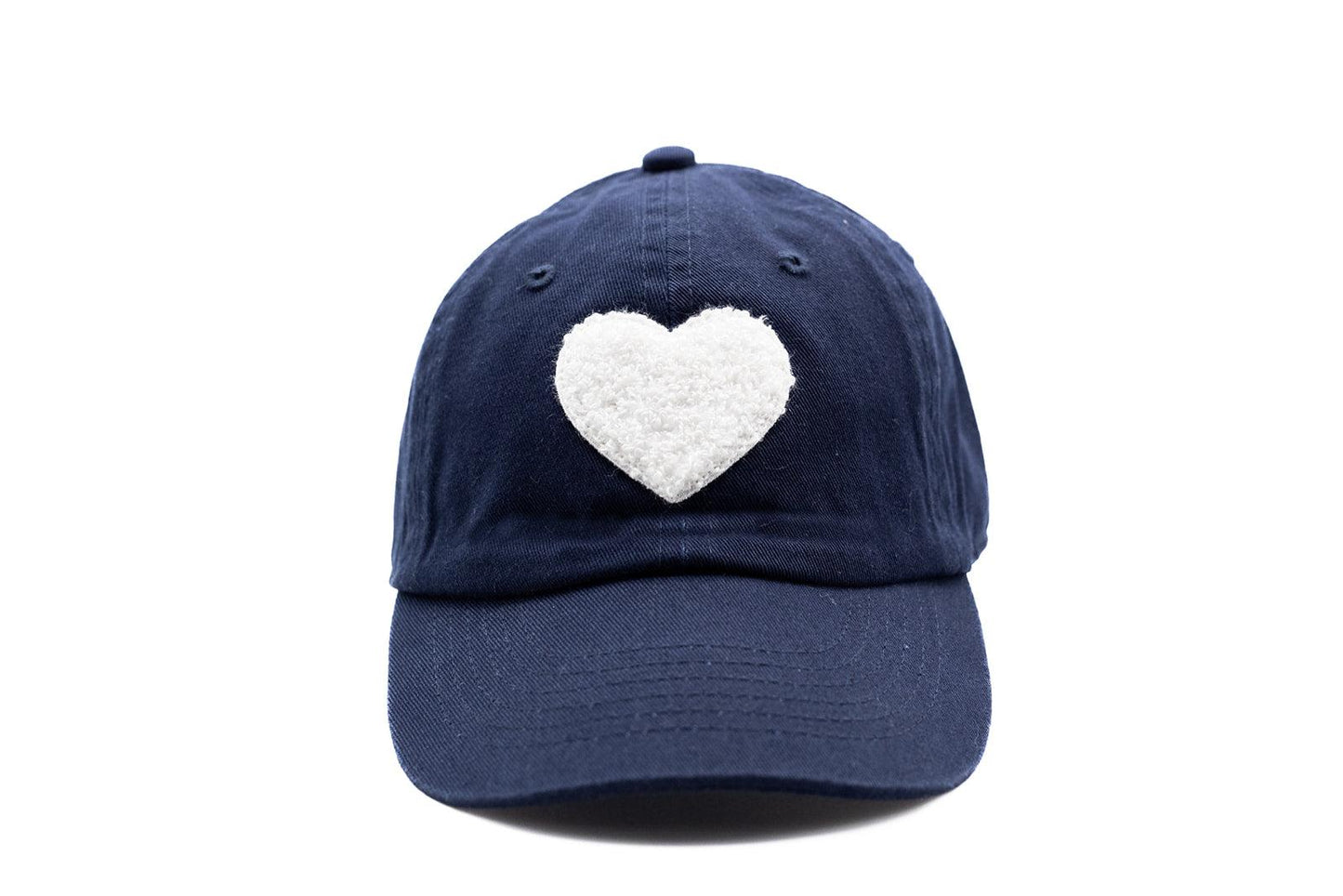 Navy Blue Terry Heart Hat