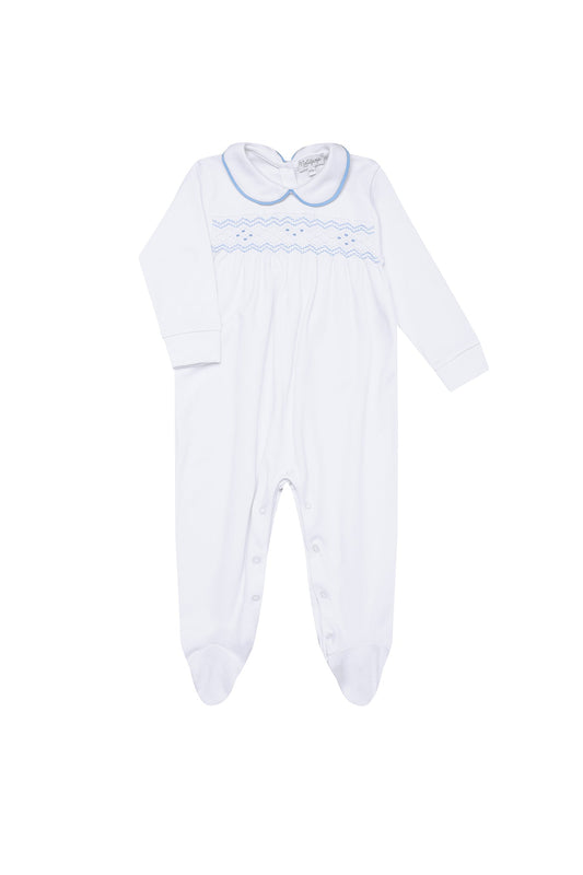 Nella Smocked Baby Boy Footie