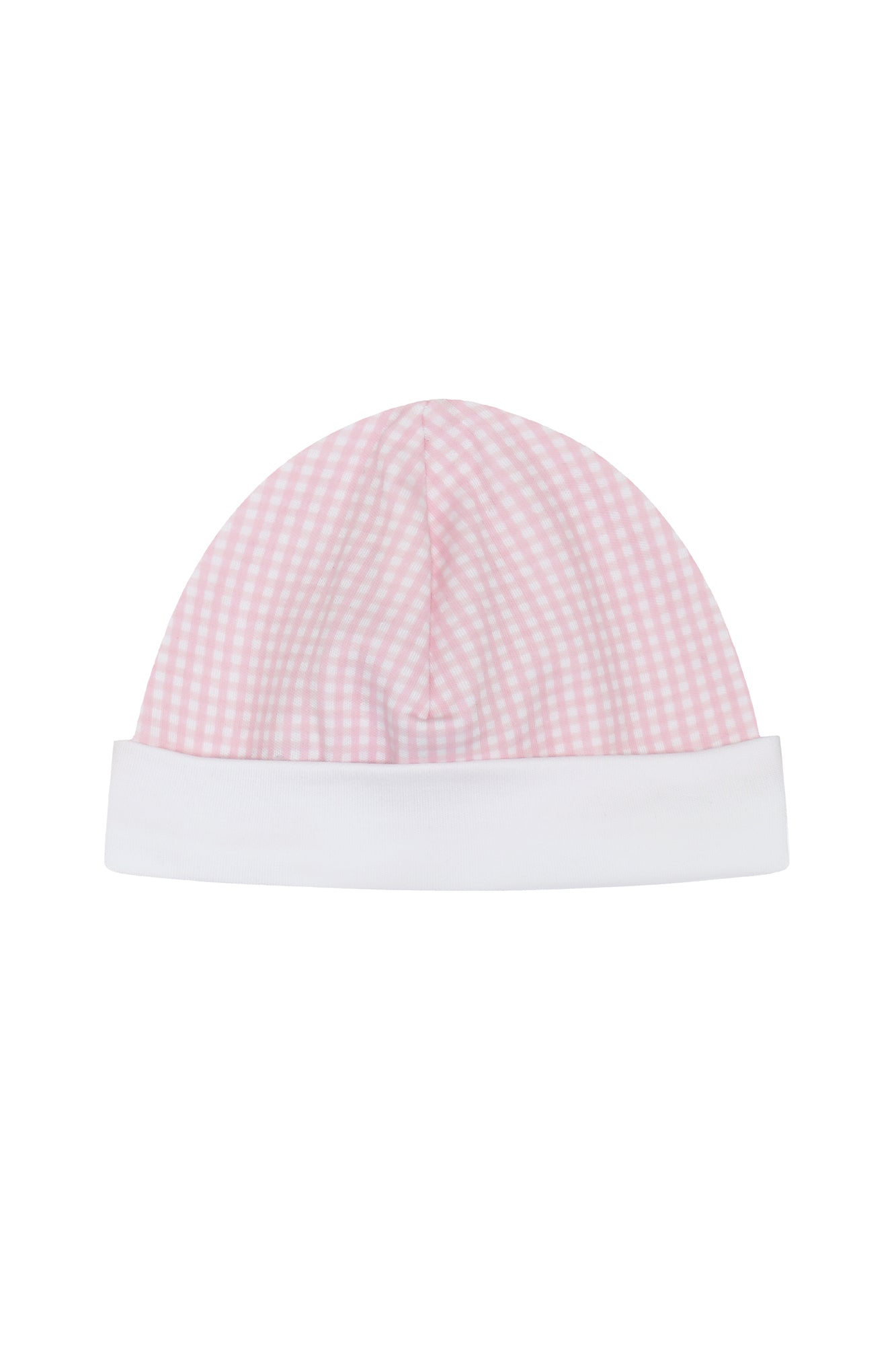 Pink Gingham Baby Hat