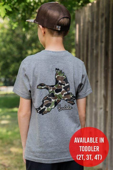 BURLEBO - Youth Sizing - Throwback Camo Flying Mallard