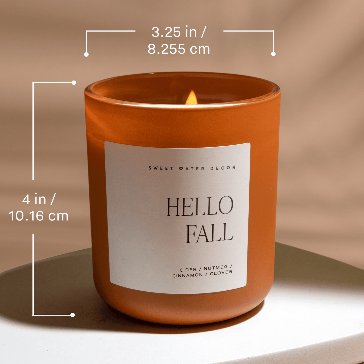 Fall Leaves Soy Candle - Orange Matte Jar - 15 oz