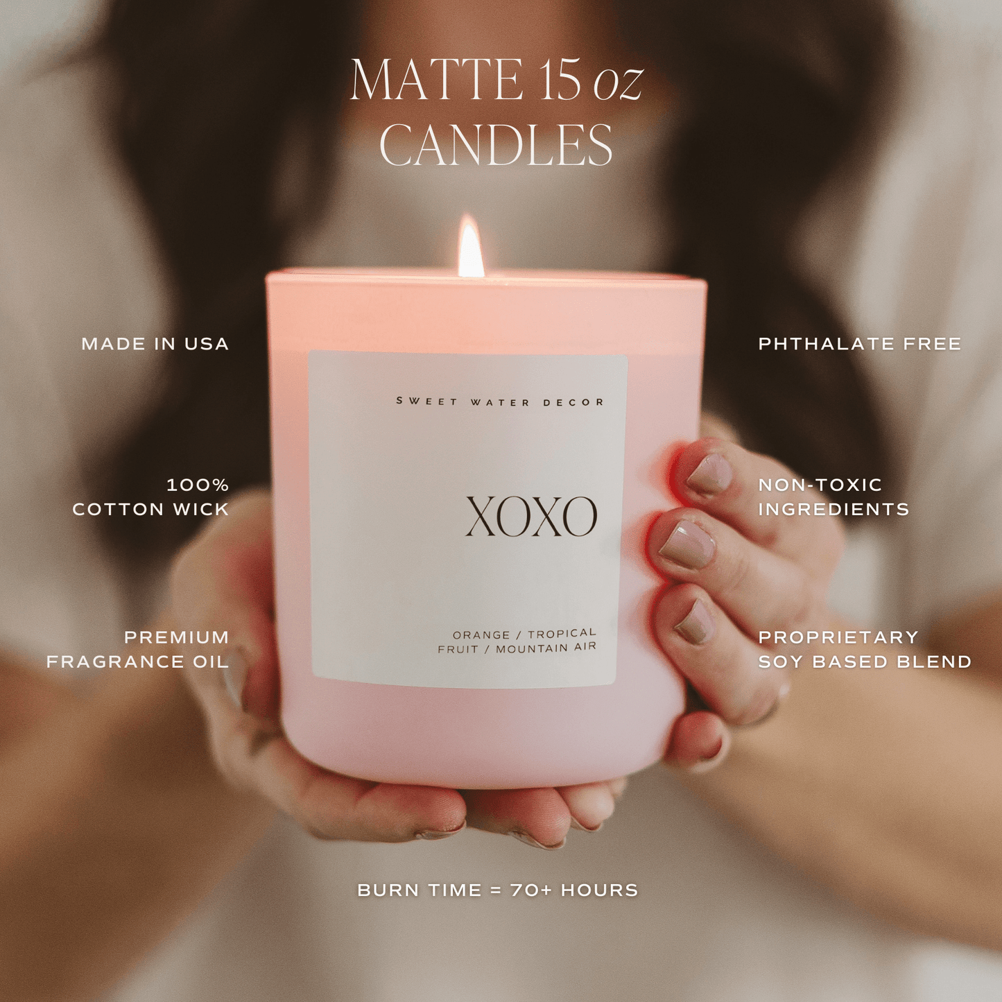 Best Mom Ever Soy Candle - Pink Matte Jar - 15 oz (Wildflowers and Salt)