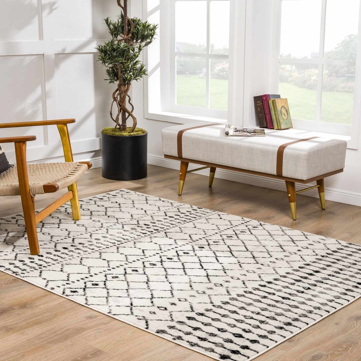 Cowplain Scandi Trellis Area Carpet