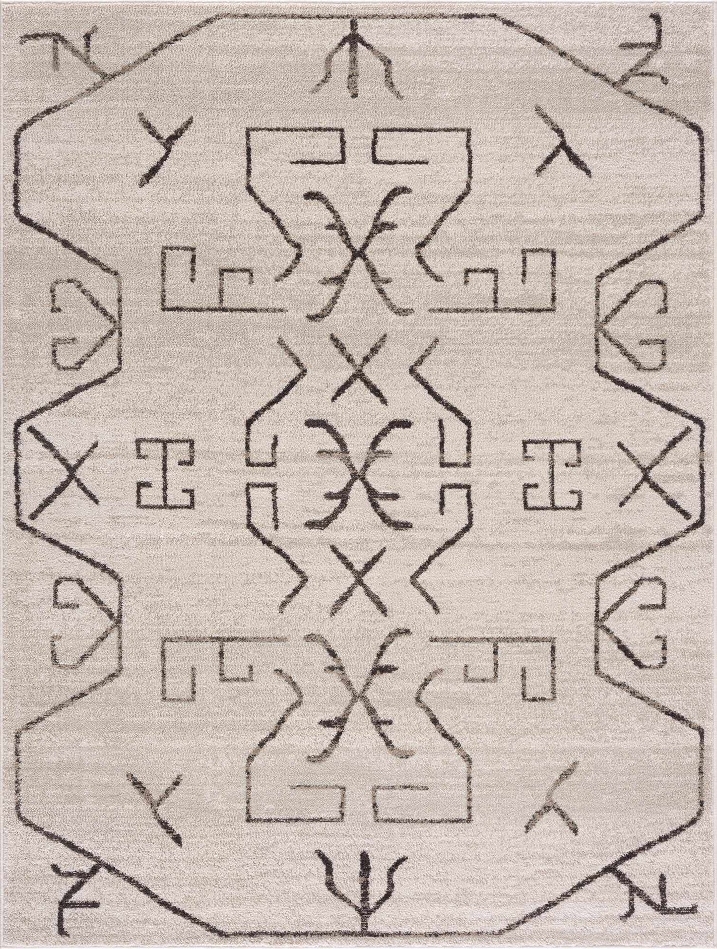 Azzan Cream & Charcoal Area Rug - Clearance