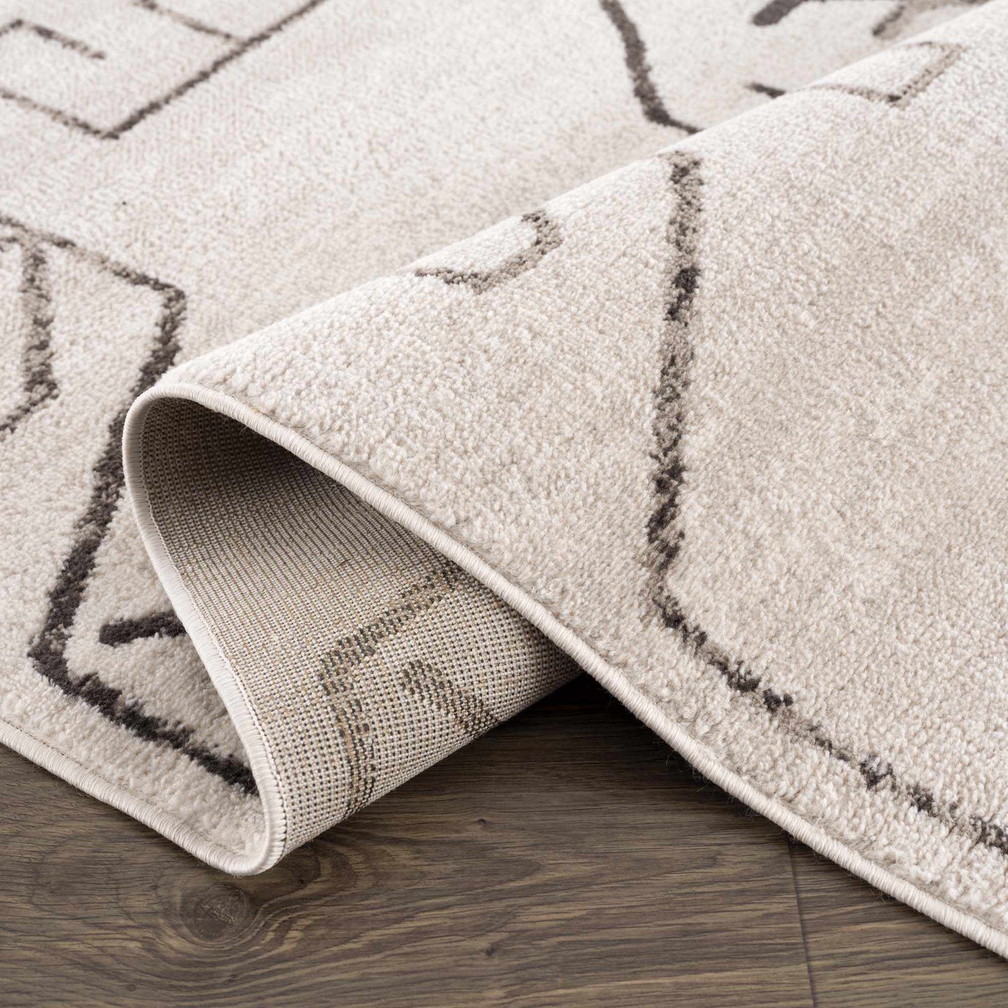 Azzan Cream & Charcoal Area Rug - Clearance