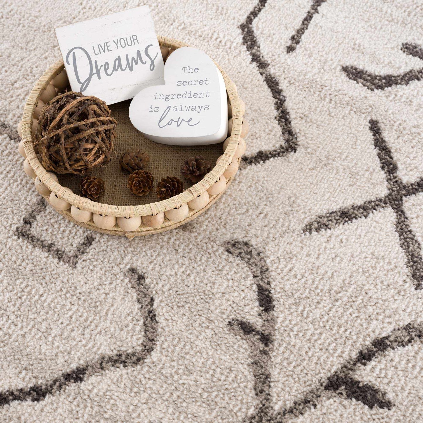 Azzan Cream & Charcoal Area Rug - Clearance