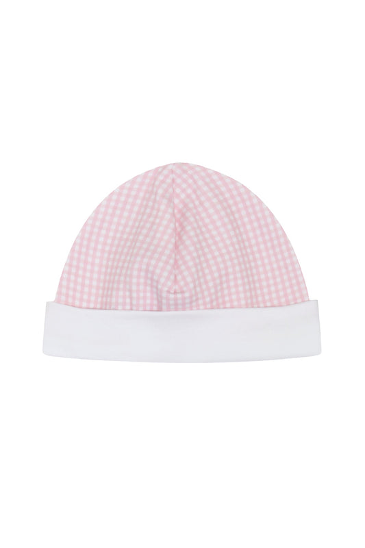 Pink Gingham Baby Hat