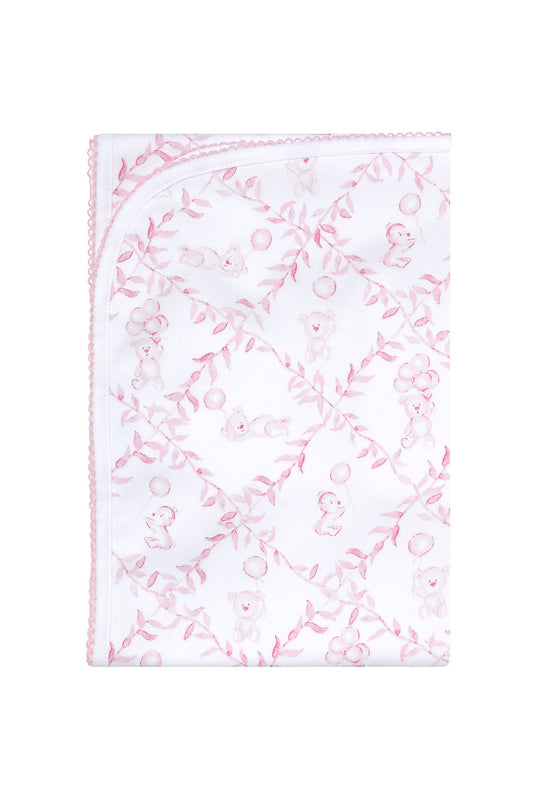 Pink Bears Trellace Blanket