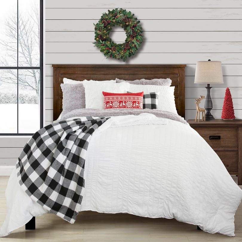 Farmhouse Seersucker 5 Piece Comforter Set