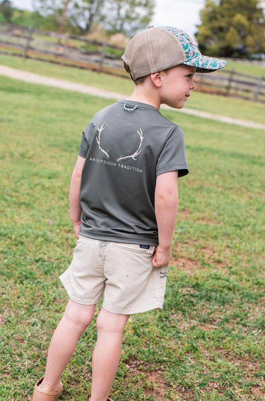 Prodoh Kid's Pro Performance Short Sleeve T-shirt with Deer Antlers