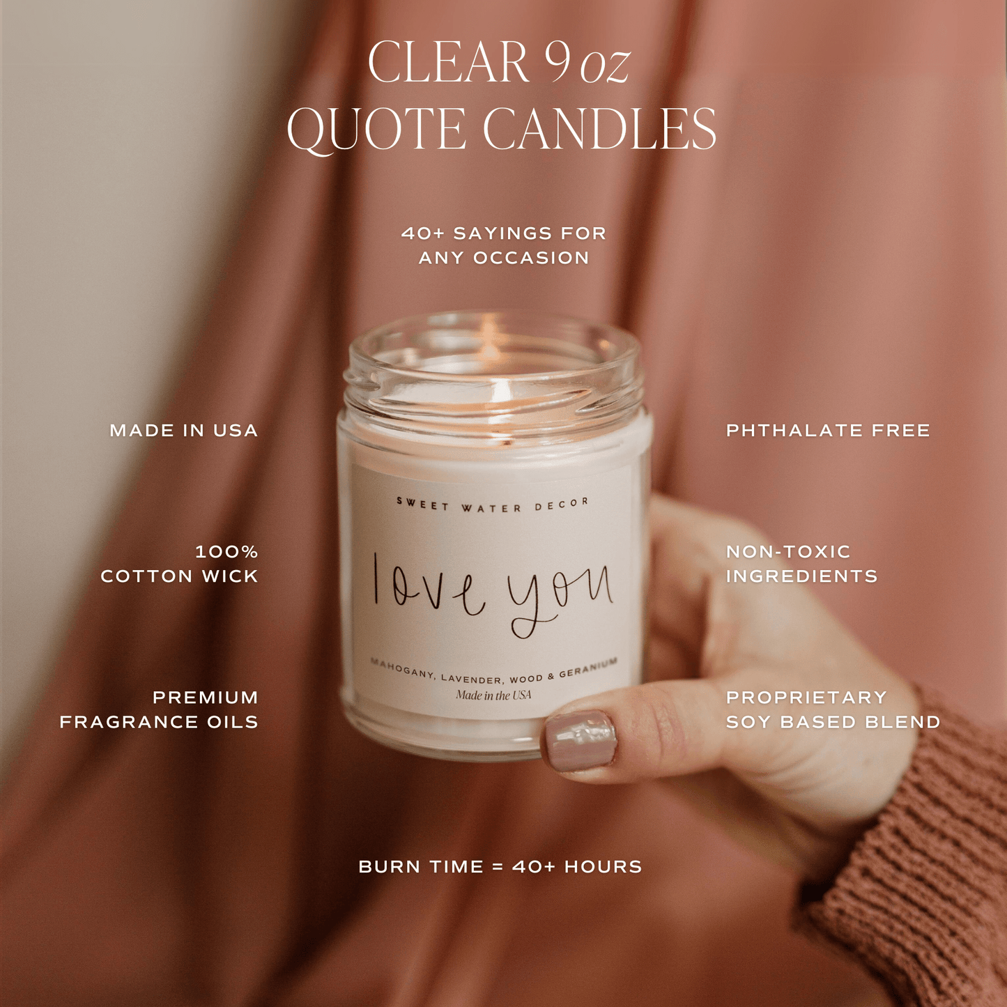 Congrats! Soy Candle - Clear Jar - 9 oz