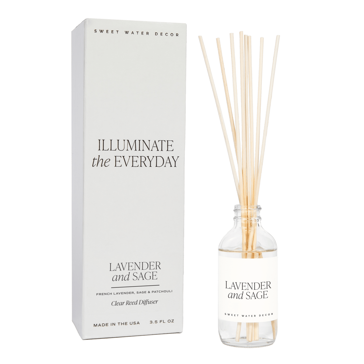 Lavender and Sage Clear Reed Diffuser