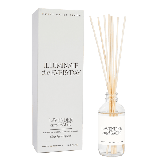 Lavender and Sage Clear Reed Diffuser