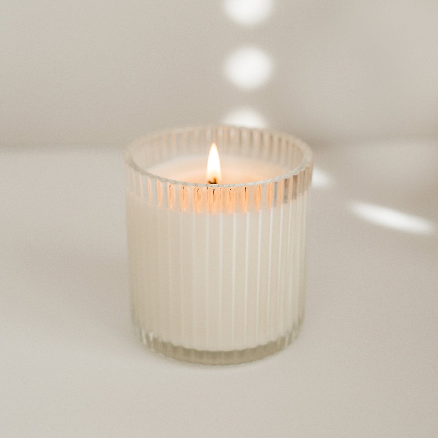 Spa Day Fluted Soy Candle - Ribbed Glass Jar - 11 oz