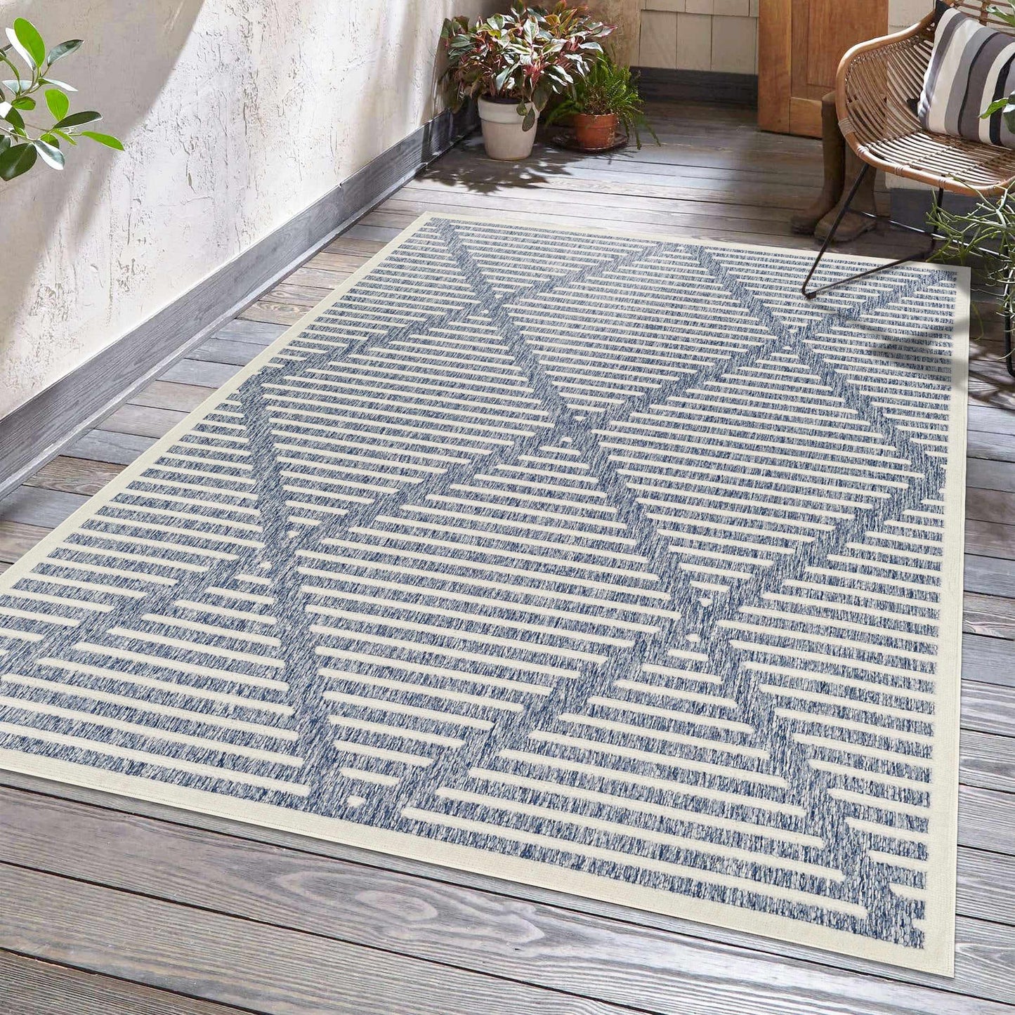 Anah Blue Outdoor Rug