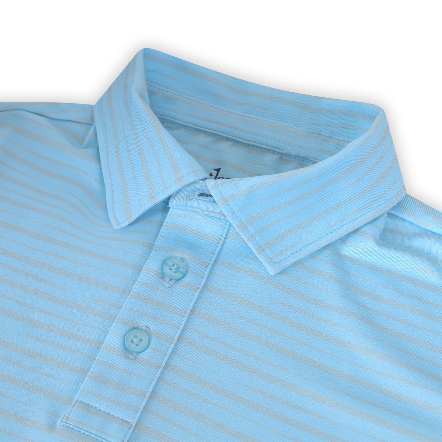Walker Boys Golf & Tennis Performance Polo -Sonoma Stripe Glacial Blue