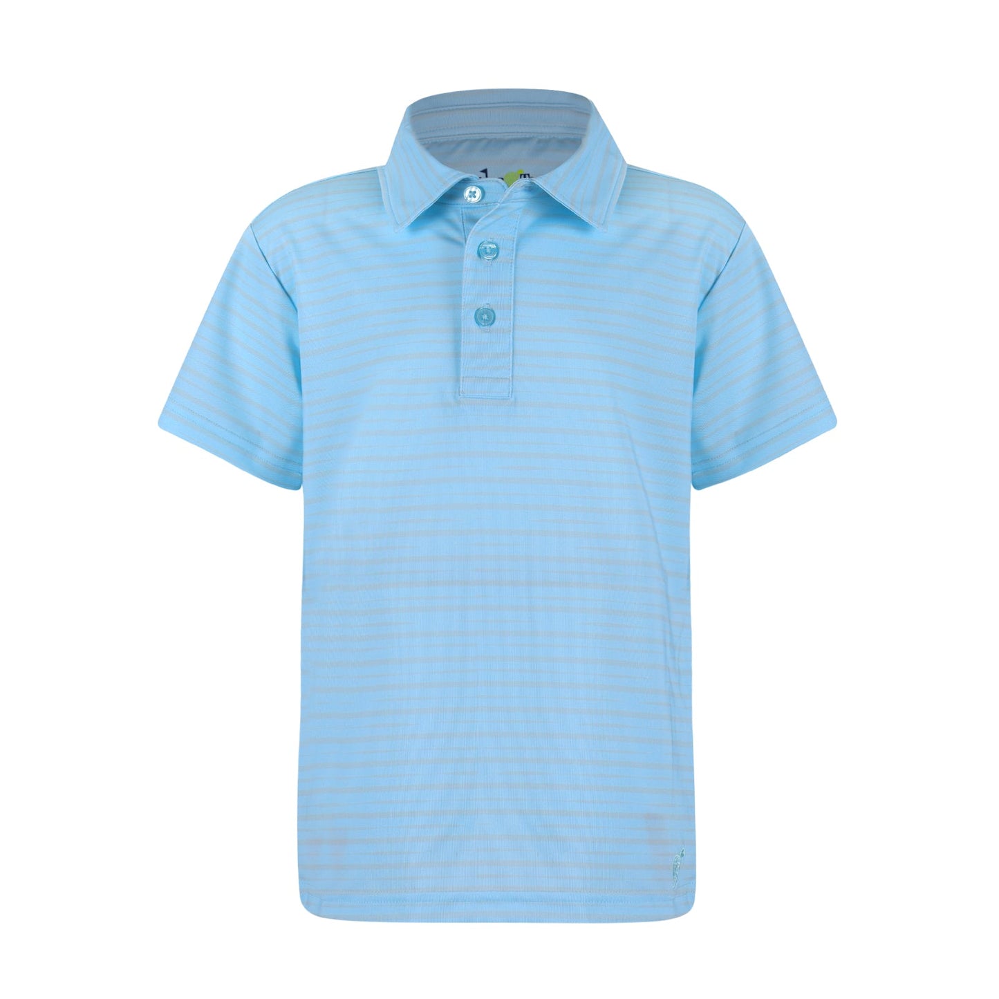 Walker Boys Golf & Tennis Performance Polo -Sonoma Stripe Glacial Blue