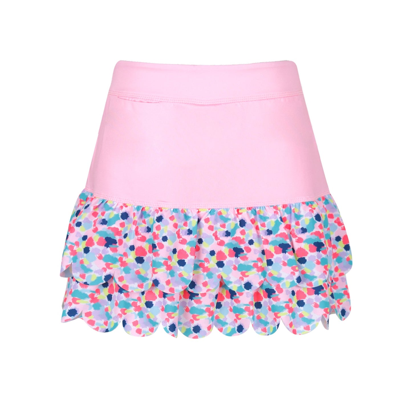 Girls Sophia Layered Hem Golf & Tennis Skort  -Stroke of Genius Multi